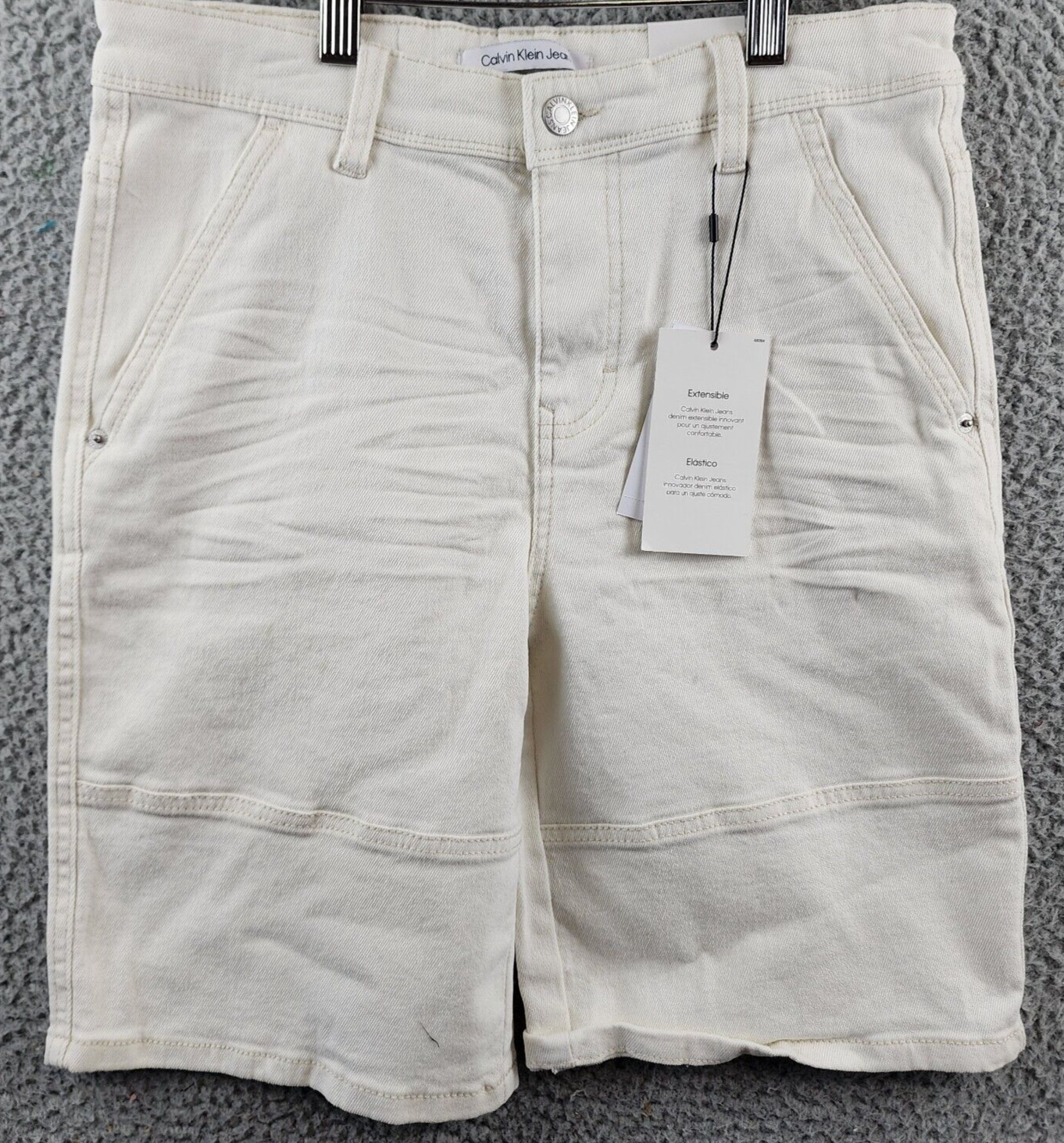 Рабочая одежда Calvin Klein Jeans Джинсовые шорты свободного кроя с натуральным эластичным карманом на молнии 14