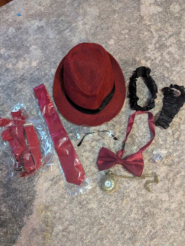 1920s Accessories for Men 20s Gatsby Gangster Costume Accessories Set Fedora ...