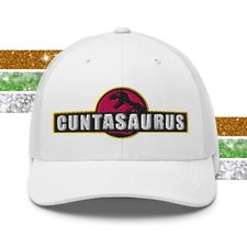Cuntasaurus Dinosaur Funny Jurassic Retro Trucker Hat for Women