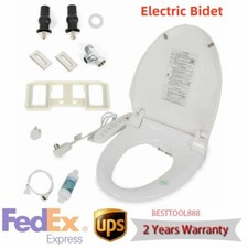 Bidet Toilet Seat Electric Smart Automatic Deodorization Elongated Heated White