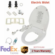 Bidet Toilet Seat Electric Smart Automatic Deodorization Elongated Heated White