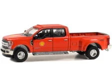 2019 FORD F-3510 LARIAT SHELL OIL DUALLY 1/64 DIECAST CAR GREENLIGHT 46130E