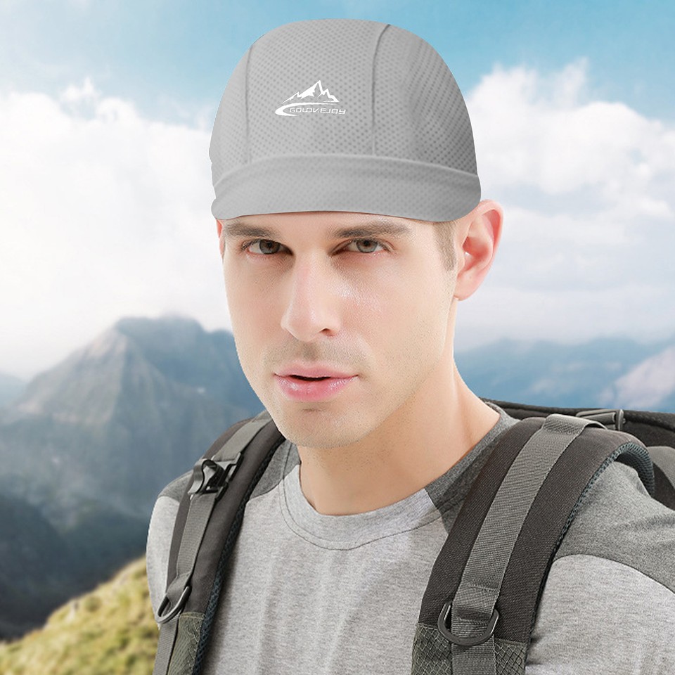 Cooling Bald Dome Skull Cap Helmet Liner Sport Beanie Hat Moisture