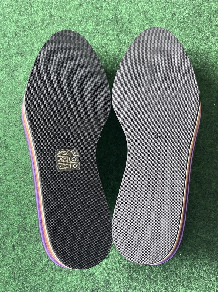 Cuñas traseras Missoni gris pálido charol madera púrpura talla 38/7,5 nuevas sin caja Foto 4 de 4