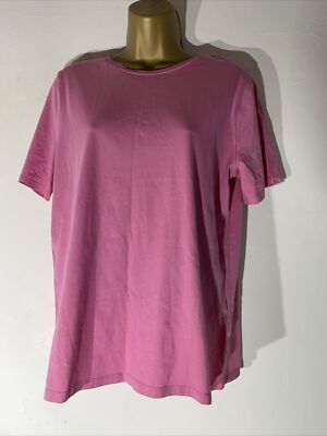 M&S Marks&Spencer Damen-T-Shirt UK 12 bonbonrosa kurzärmlig Freizeit Jersey