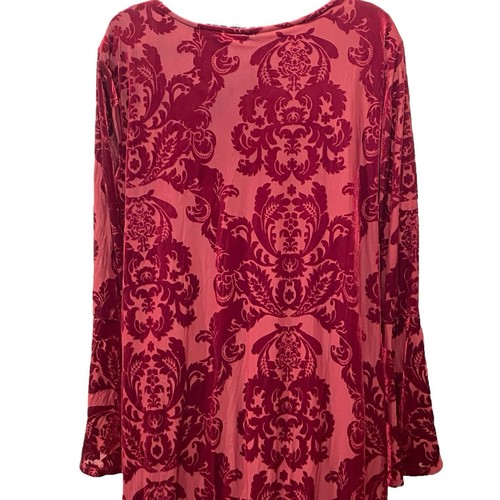 NWT Signature by Robbie Bee Womens XL Sheath Dress Red Velvet Split Bell Sleeve - Picture 5 of 15