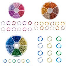 6 Farben Aluminium Draht Offen Biegeringe Gemischte Farben 6x0,8 mm Schmuck Verbinder