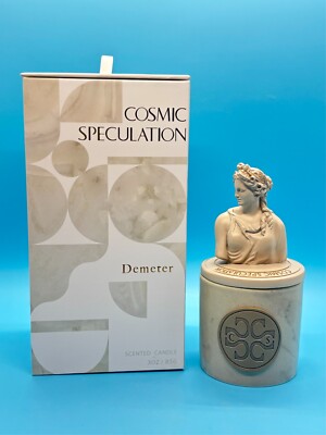 Cosmic Speculation Scented Candle w/ Renaissance Sculpture Lid   Demeter   NIB