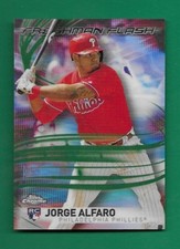 2017 Topps Chrome Freshman Flash Green Refractor Jorge Alfaro 99/99 Phillies