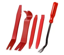 5PCS Nylon Auto Trim Removal Tool Kit No-Scratch Removal Tool Kit,Red