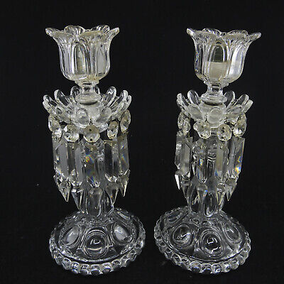 MEDALLION by BACCARAT Close Pair Candlesticks Prisms MEDALLION by BACCARAT Close Pair Candlesticks Prisms