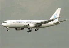 Postcard Airline ROYAL FALCON B-767-233 JY-JRF landing at Teheran CC7.