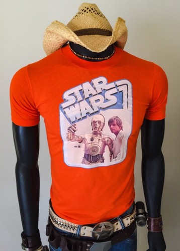 THIN vTg 77 NOS Star Wars LUKE SKYWALKER orig Han Solo Chewbacca story T-Shirt S - Photo 4/12