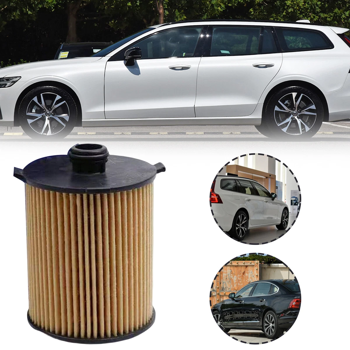 Engine Oil Filter Kit Replacement Fit For Volvo S60 S80 V60 XC60