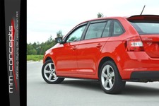 CUP Seitenschweller Ansätze SCHWARZ Skoda Rapid Spaceback Side Skirts Leisten