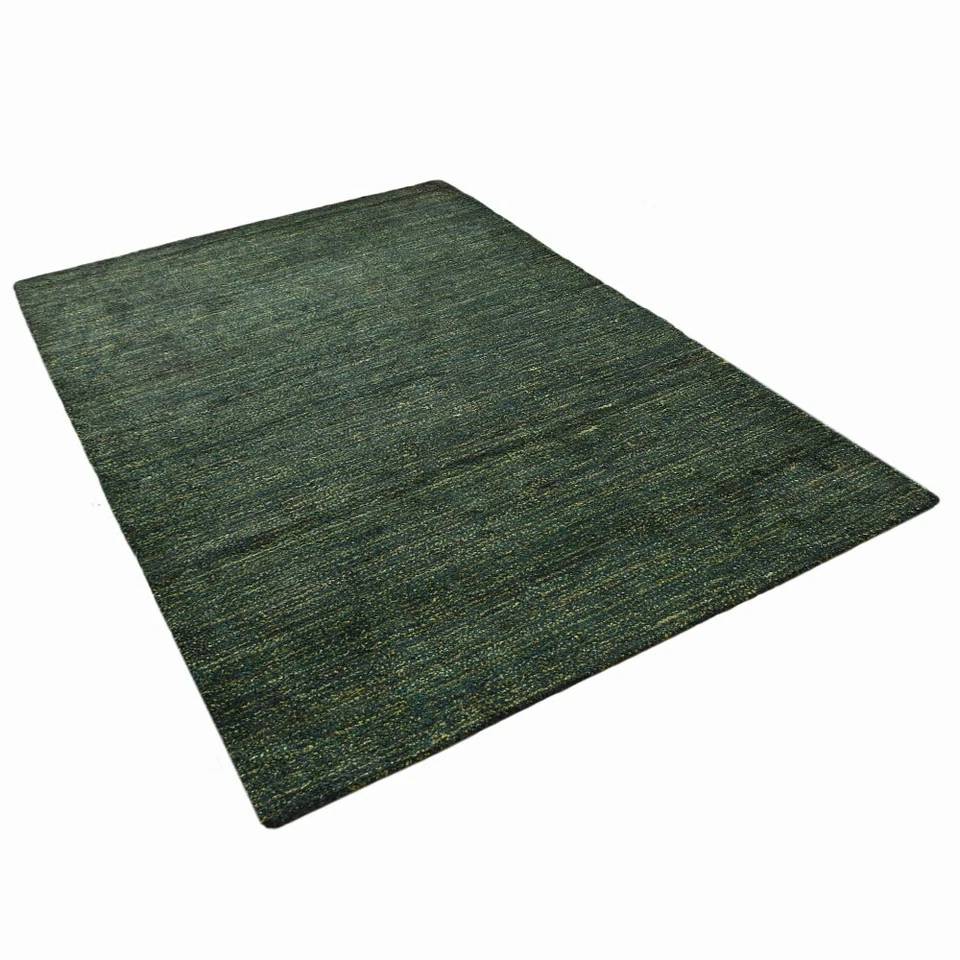 Alfombra de mezcla de seda con telar anudado a mano oro verde macizo BBH Homes BBLSM111 Foto 2 de 4