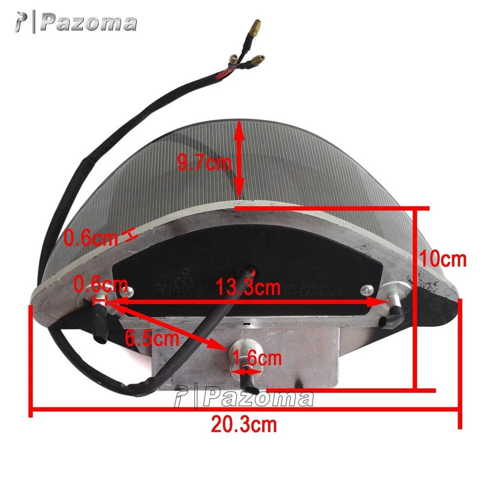 Luz trasera LED para matrícula con reflector 12V para BMW F650 F800 R1200 GS Foto 2 de 4