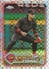 2024 Topps Chrome Update Santiago Espinal Xfractor SP Cincinnati Reds