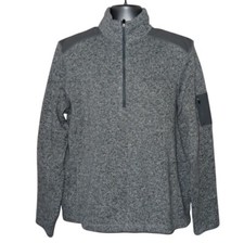 Eddie Bauer 1/4 Zip Fleece Sweater Pullover Sweatshirt Gray Mens L Outdoor