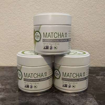Aiya America Matcha Ceremonial Grade- 3 Cans 30 gm each (3.15 oz Total Weight!)