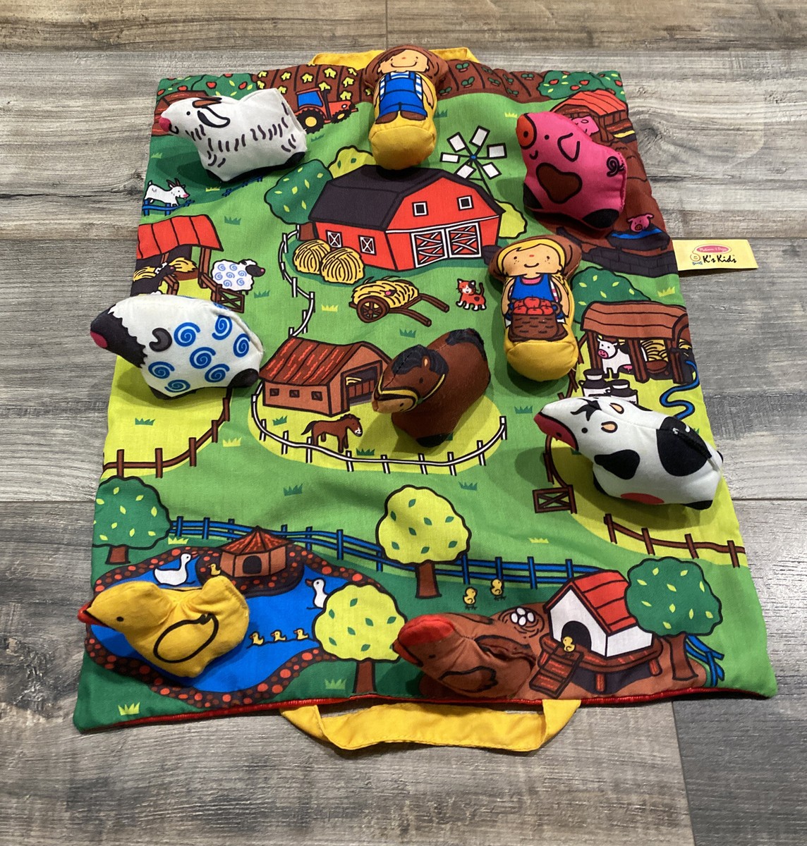 Melissa & Doug Take-Along Farm Baby and Toddler Play Mat With