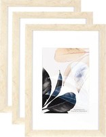 3Er Set Bilderrahmen A4 Eiche Holz Plexiglas | Fotorahmen A4 Echtholz