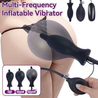 mein erster dildo Inflatable Butt Plug Anal Vibrator Liquid Silicone Prostate Massager main image 1