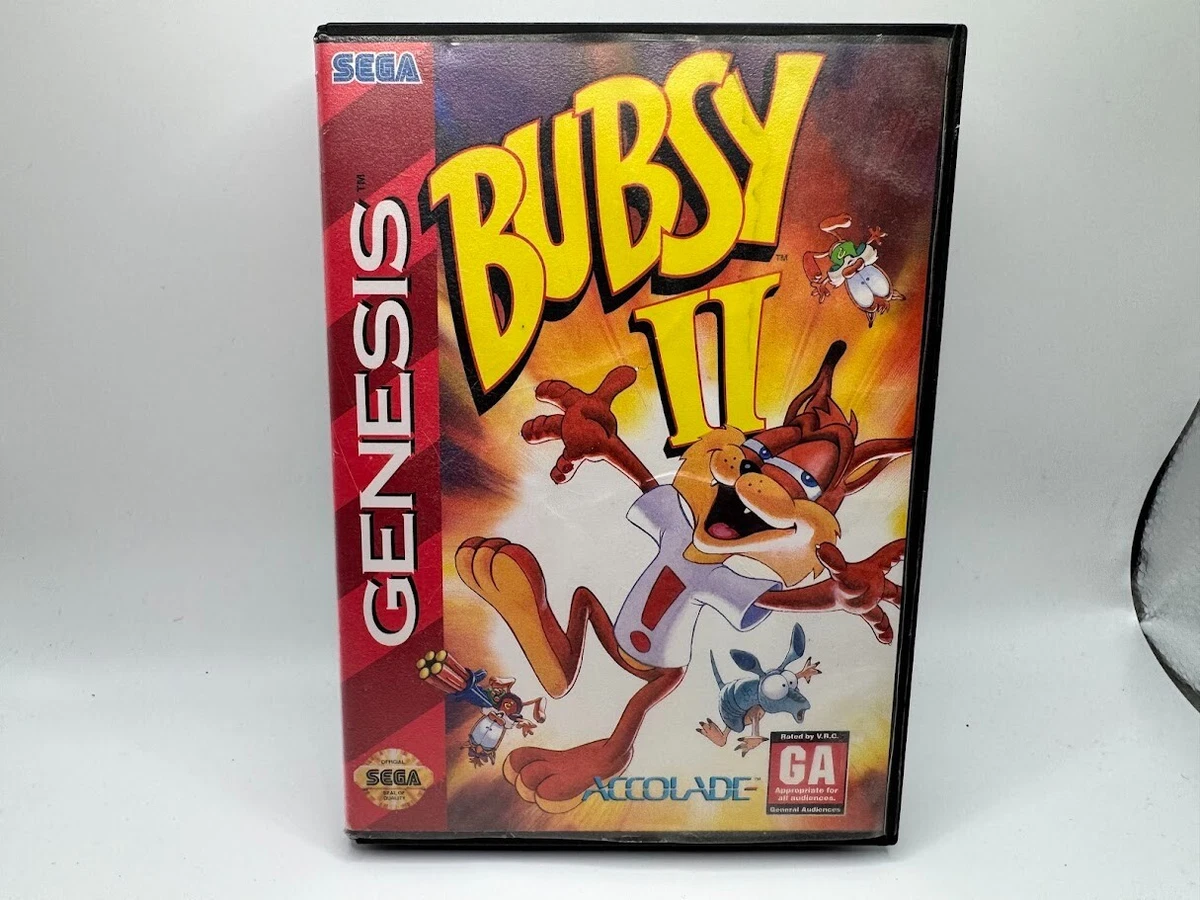 Lot De Cartouches Jeux SEGA Genesis – Bubsy 1, 2, II Et Plus – Accolade, JVC – Testé