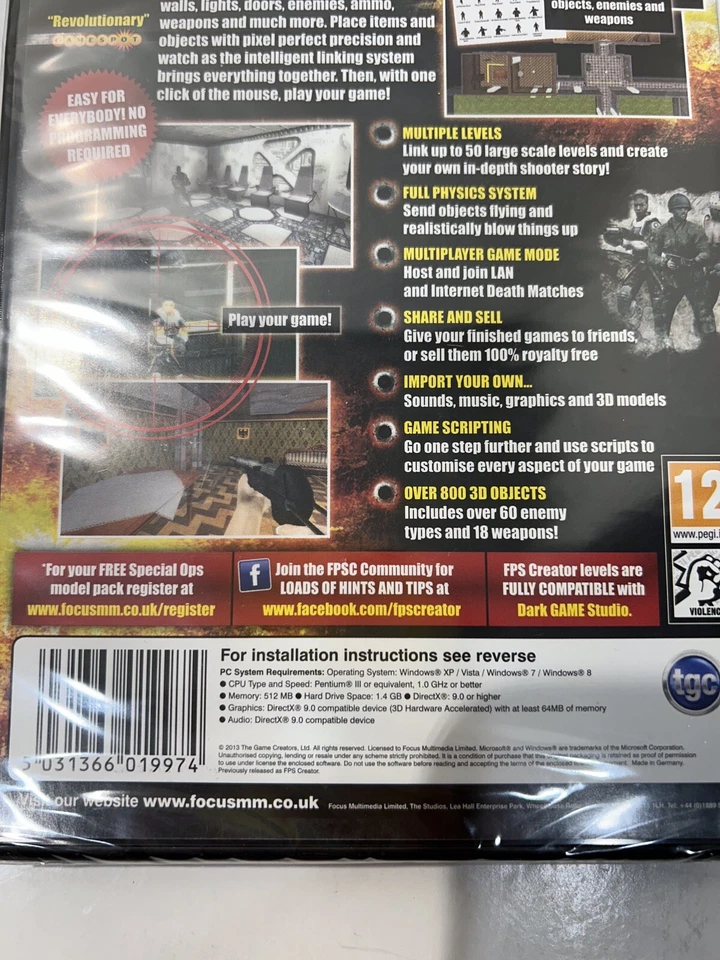 FPS Creator Brand New Sealed PC CD-ROM Focus Essential 2013 First Person Games - Image 3 of 4