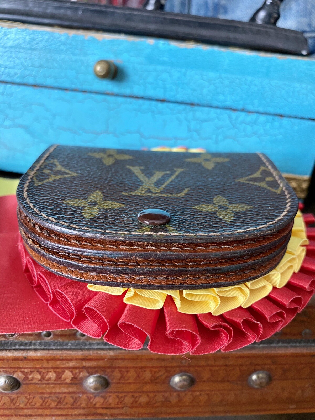 Rare Vintage LOUIS VUITTON Coin Wallet Unisex Handbag… Gem