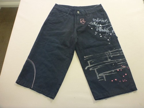 087 GIRLS EX-COND BILLABONG 'BILLY GIRLS' BLK / GREY CARGO SHORTS 10 $70 RRP. - Picture 2 of 7