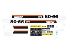 KIT ADESIVI TRATTORE FIAT 80-66 DT COMPLETO DI SIMBOLI E AVVERTENZE