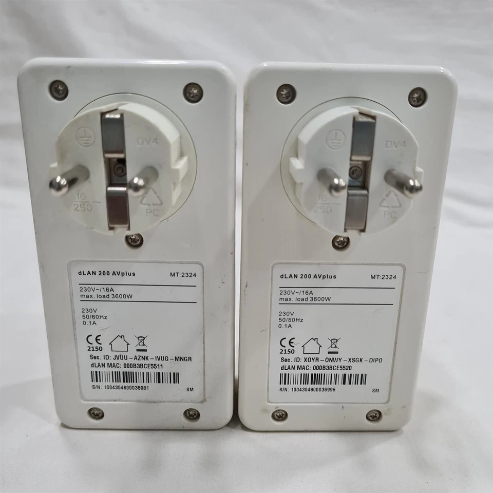 Set Von 2 Devolo dLAN 200 AV Plus Powerline LAN Adapter. PN: MT2324 - Bild 3 von 4