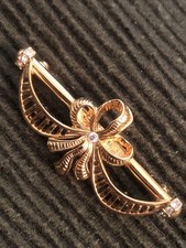 Vintage Joan Rivers Gold Tone Russian Ribbon ...