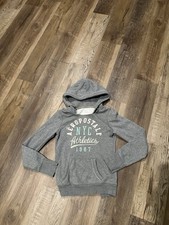 Aeropostale Gray Grey Pullover Hoodie Logo NYC Teen Size M