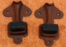 2 Vintage 1932 1933 1934 FORD ? HOOD LATCH HOLD DOWN BRACKETS Old Auto Parts “B”
