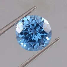 Certified Natural 7.50 Ct Santa Maria Blue Aquamarine Round Loose Gemstone AAA