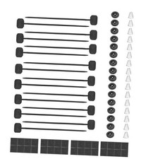 4 Set Fan Mounting Kit, Electric Radiator Fan Ties Straps Mounting Kit for