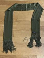 Ellen Tracy Tassel Green Scarf 100 Silk New