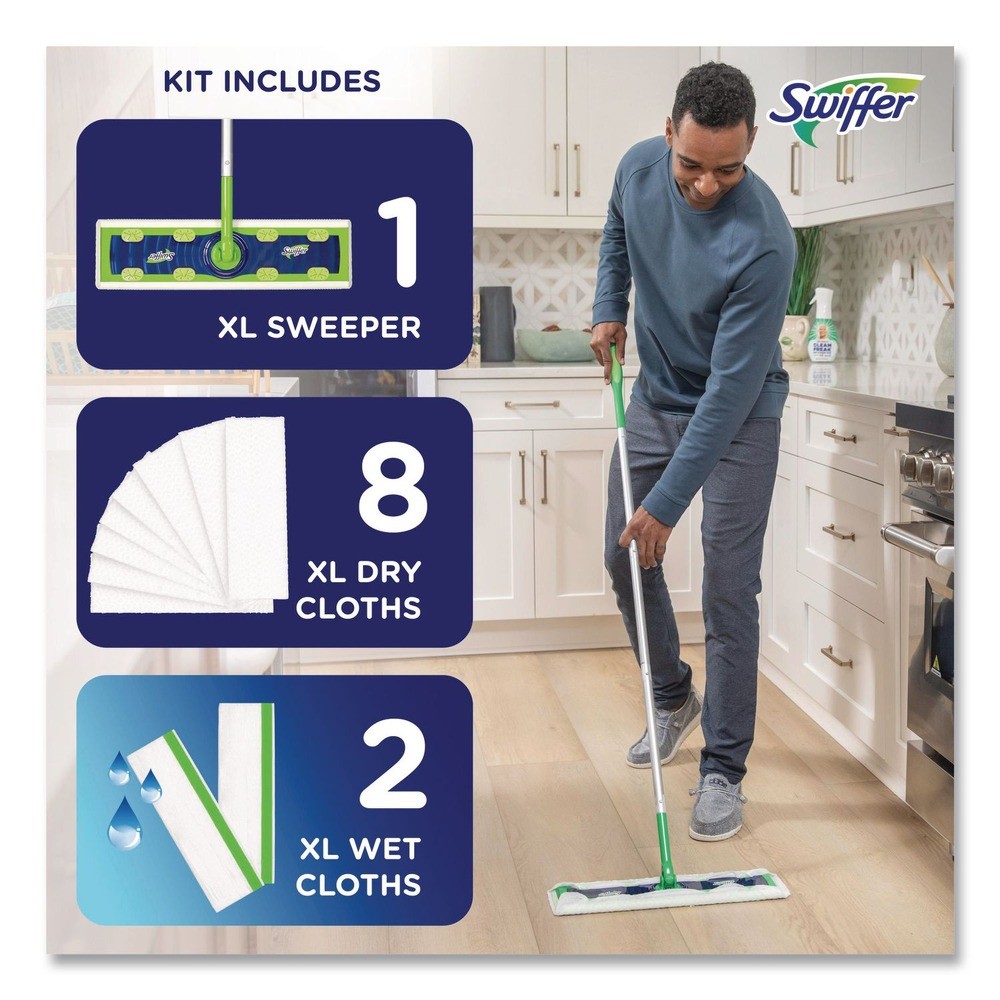 Swiffer 74471 16.5 x 9 Max/XL Wet Refill Cloths - White (6/Carton) New