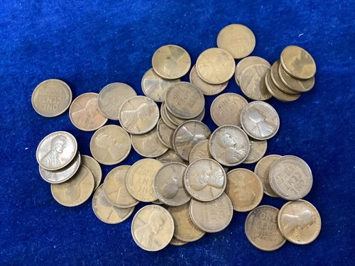 1912 Lincoln Wheat Cent Roll of 50 Coins Good to Fine Range    E1552