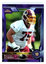 2015 Topps Chrome #117 Brandon Scherff Purple Refractor Rookie Redskins