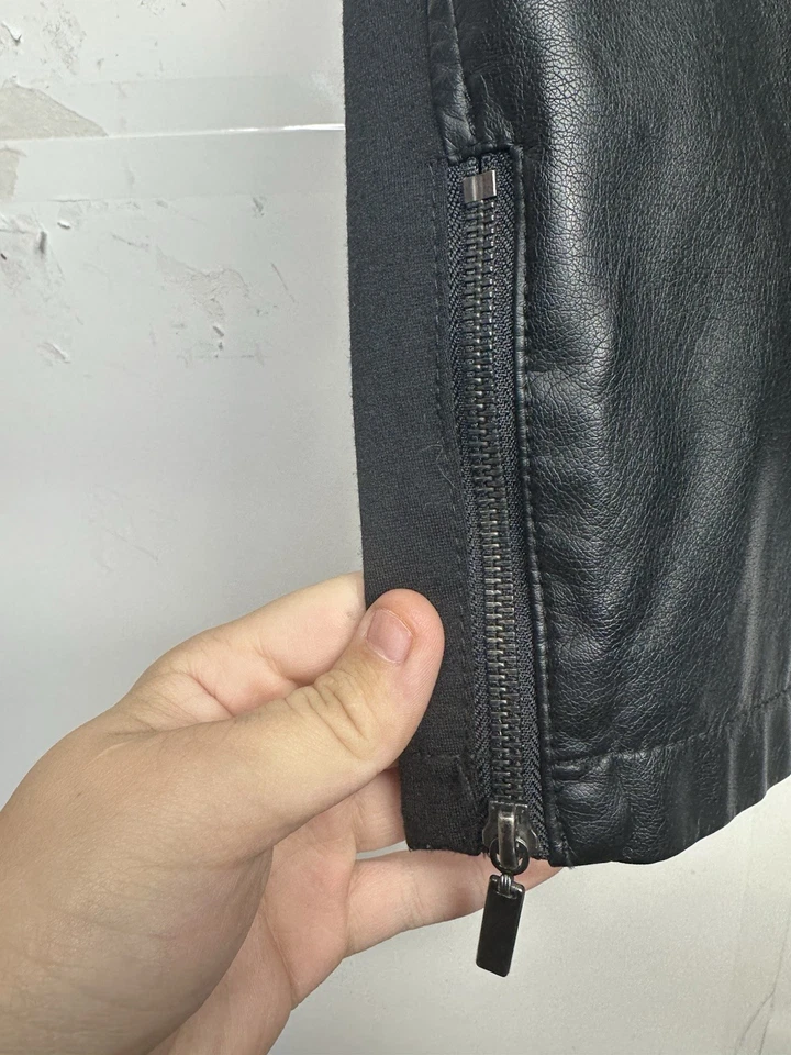 Chaqueta Lane Bryant Talla Grande 18/20 Negra Imitación Cuero Moto Cremallera Foto 4 de 4