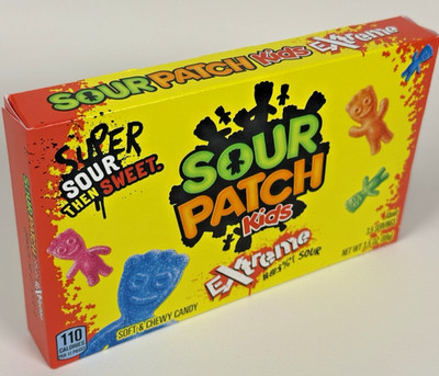 Sour Patch Kids Extreme Assorted Soft & Chewy Candy 3.5 oz Theater Box