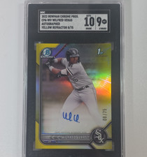 Bowman Chrome Wilfred Veras White Sox Yellow Refractor /75 SGC Autograph
