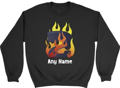 Personalised Number Day Flame Digit 2 Two Sweatshirt Mens Womens Jumper