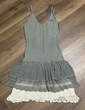 NWT Urban Outfitters Kimchi Blue Tessa Tiered Ruffle Knit Tank Mini Dress M