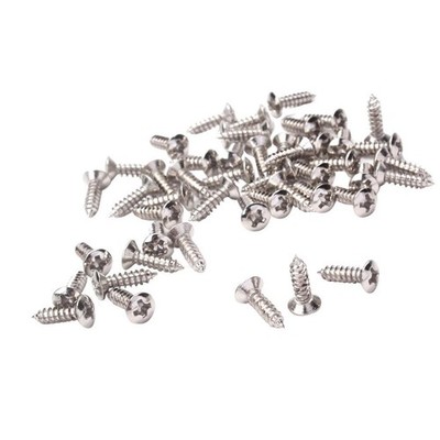 100pcs Bass Guitar Pickguard Schrauben für E-Gitarre Bass 3x12mm Silber