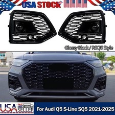 Rsq5 Look Fog Light Grille Covers Waccfor Audi Q5 S-line 2021-2025 Gloss Black Rsq5 Look Fog Light Grille Covers Waccfor Audi Q5 S-line 2021-2025 Gloss Black