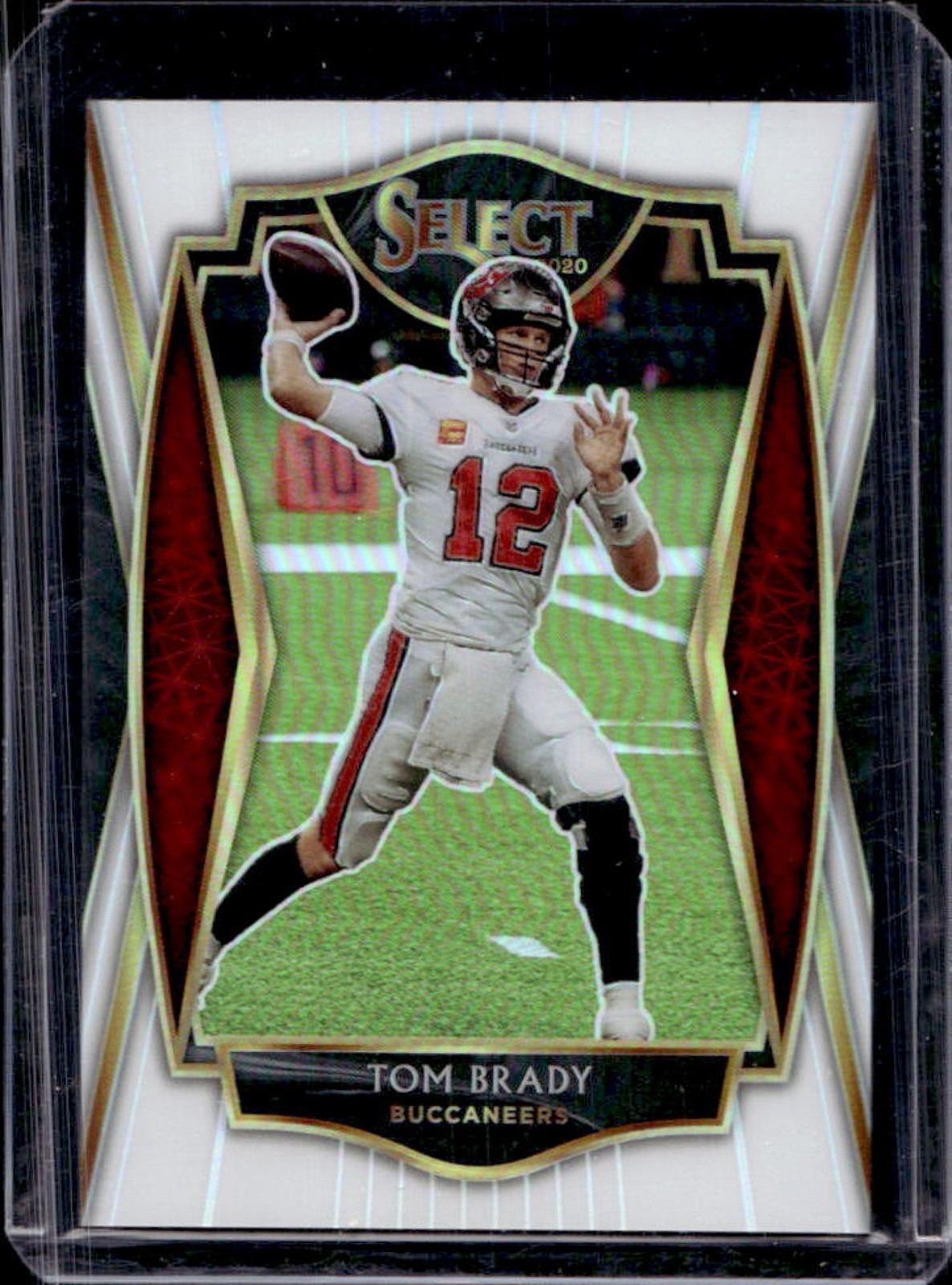 2020 Select Tom Brady White Prizm Premier Level #/35 Buccaneers
